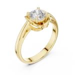 Essence Cushion Cut Architectural Solitaire Ring