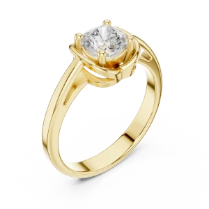 Essence Cushion Cut Architectural Solitaire Ring