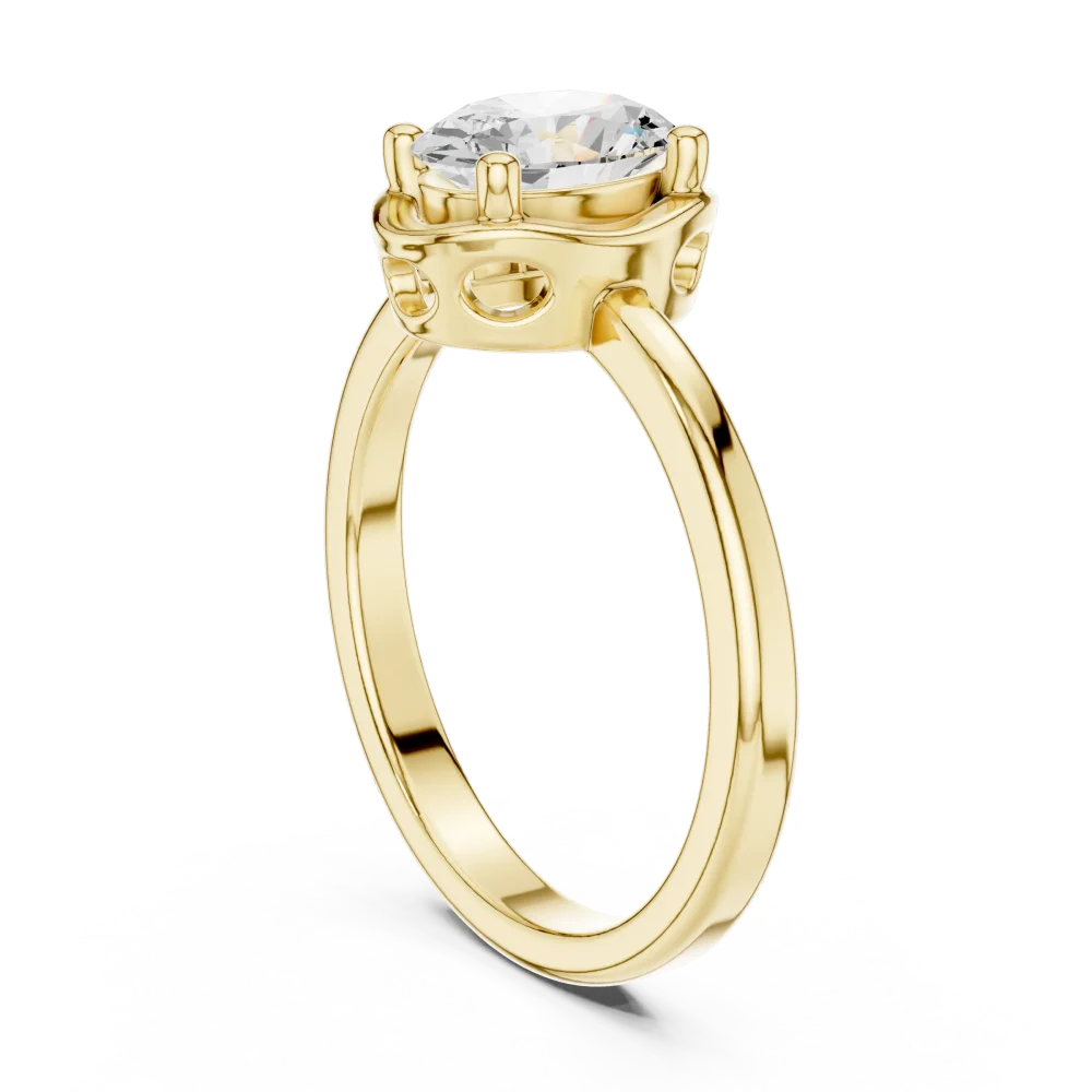 Essence Oval Cut Hidden Halo Solitaire Ring - Image 3