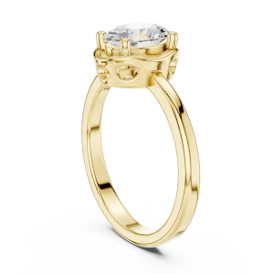 Essence Oval Cut Hidden Halo Solitaire Ring - Image 3