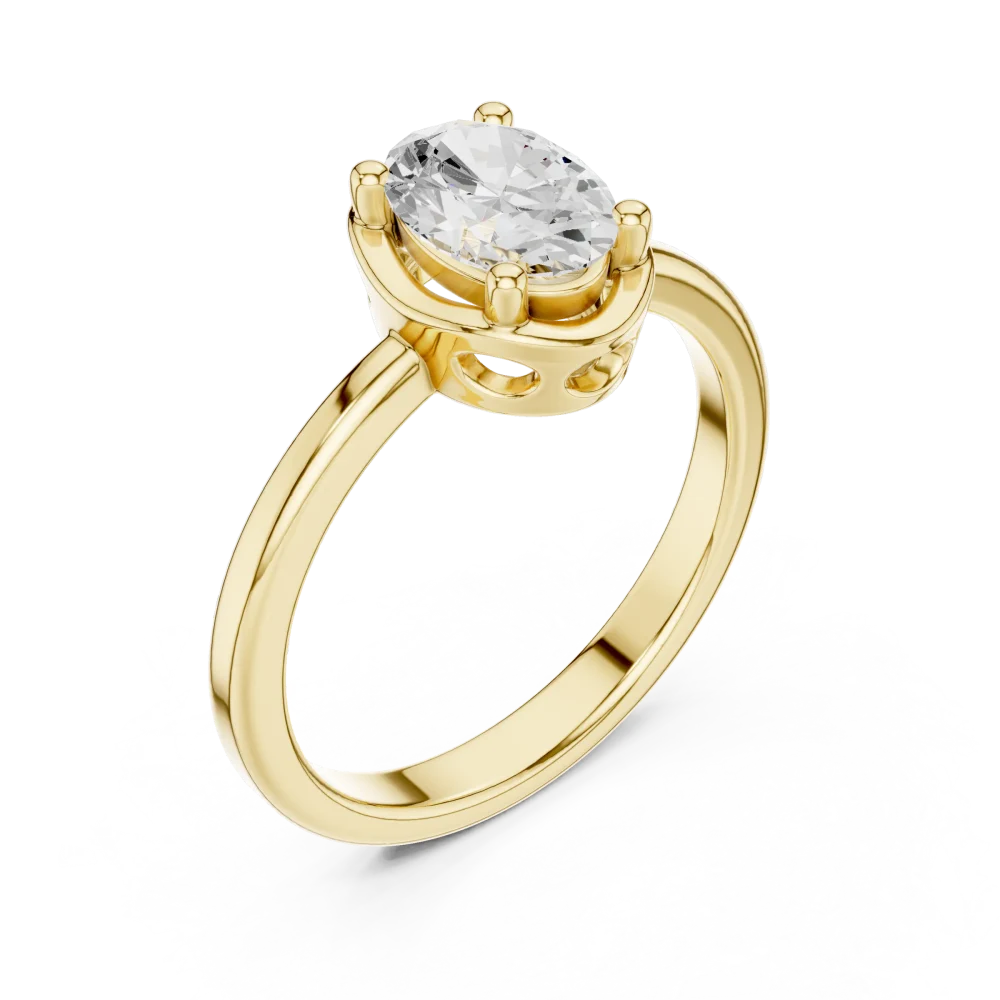 Discover the brilliance of our oval cut DIAMEUR lab-grown diamond Solitaire ring. A modern classic designed for elegance. Shop this timeless piece today.