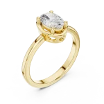 Essence Oval Cut Hidden Halo Solitaire Ring