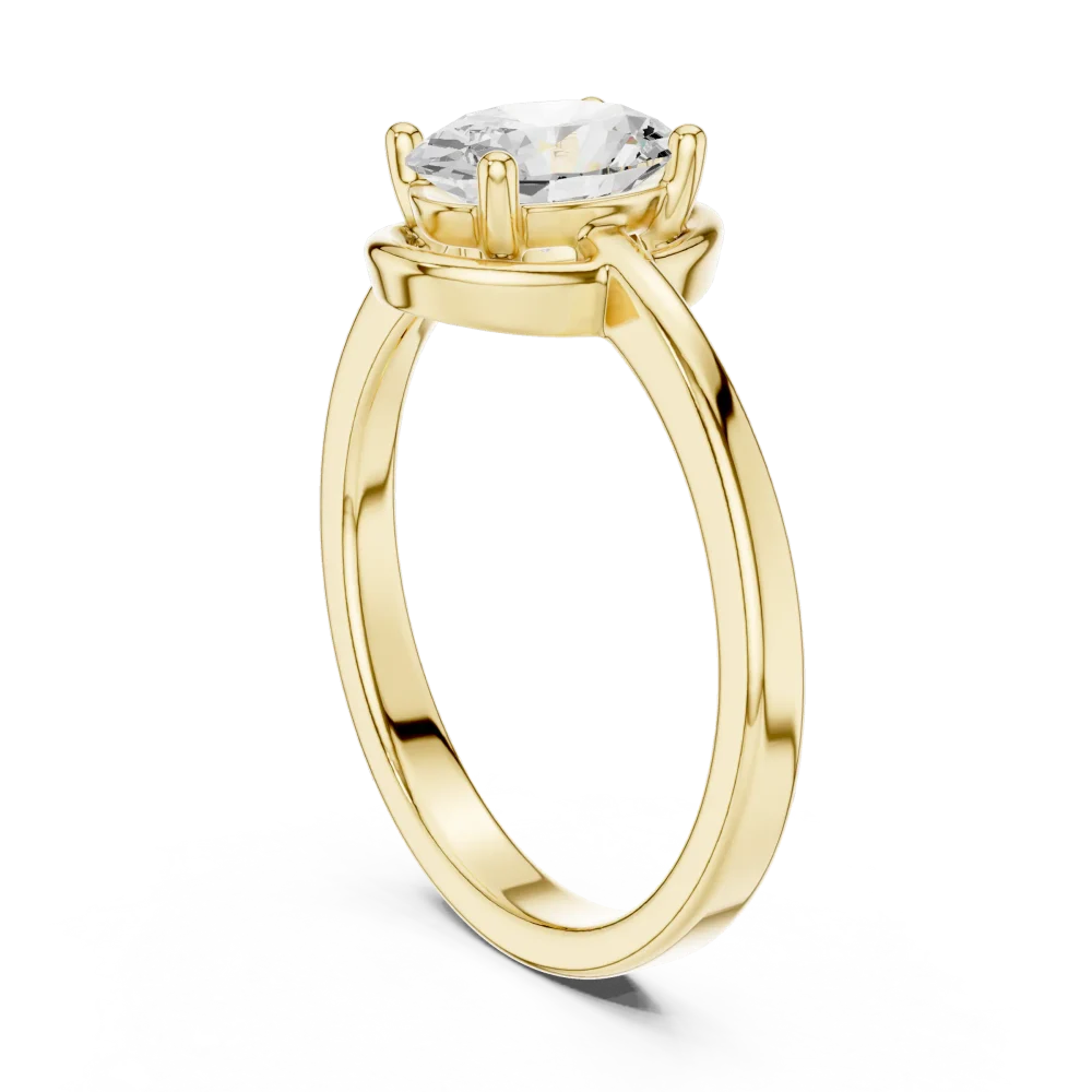 Essence Oval Cut Floating Solitaire Ring - Image 3