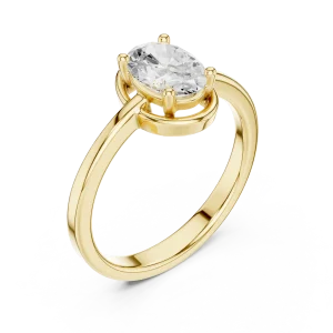 Essence Oval Cut Floating Solitaire Ring