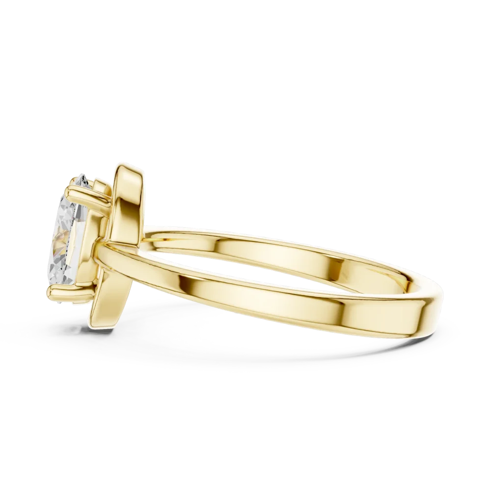 Essence Oval Cut Floating Solitaire Ring - Image 4