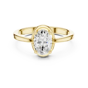 Essence Oval Cut Floating Solitaire Ring - Image 2