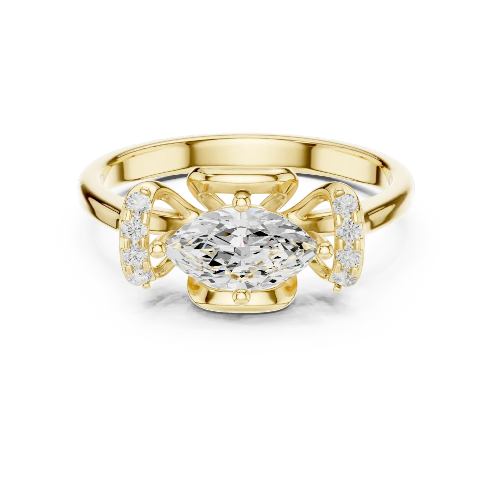 Ethereal Marquise Solitaire Statement Ring - Image 2