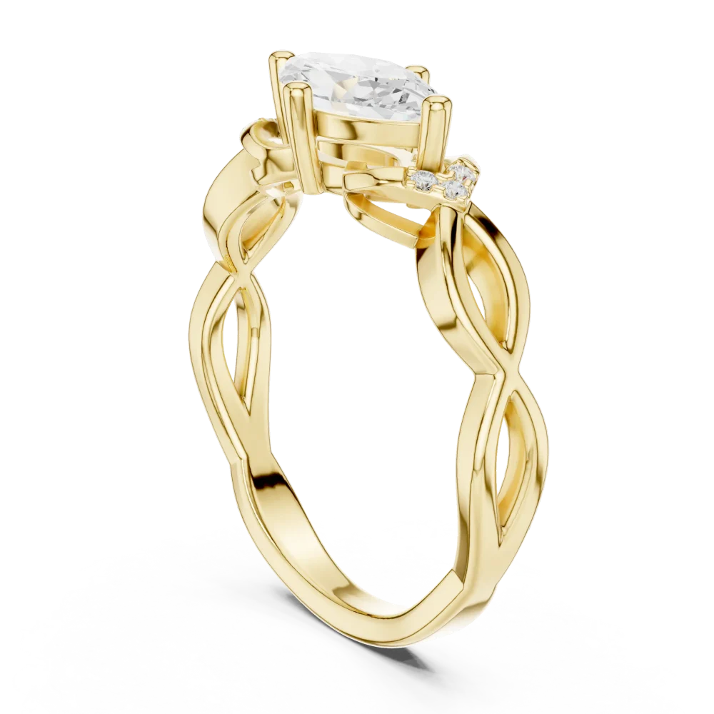 Ethereal Marquise and Round Brilliant Accent Ring - Image 3