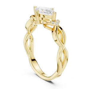 Ethereal Marquise and Round Brilliant Accent Ring - Image 3