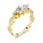 Ethereal Marquise and Round Brilliant Accent Ring