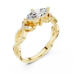 Ethereal Marquise and Round Brilliant Accent Ring