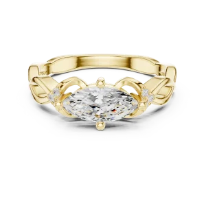 Ethereal Marquise and Round Brilliant Accent Ring - Image 2