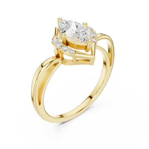 Ethereal Marquise Solitaire Statement Ring