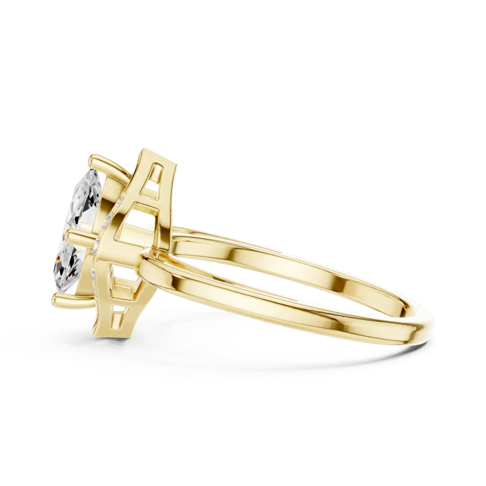 Ethereal Marquise Solitaire Statement Ring - Image 4