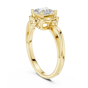 Ethereal Princess Cut Architectural Solitaire Ring - Image 3
