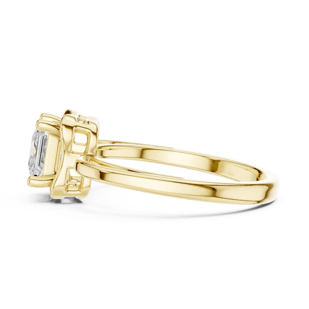 Ethereal Princess Cut Architectural Solitaire Ring - Image 4