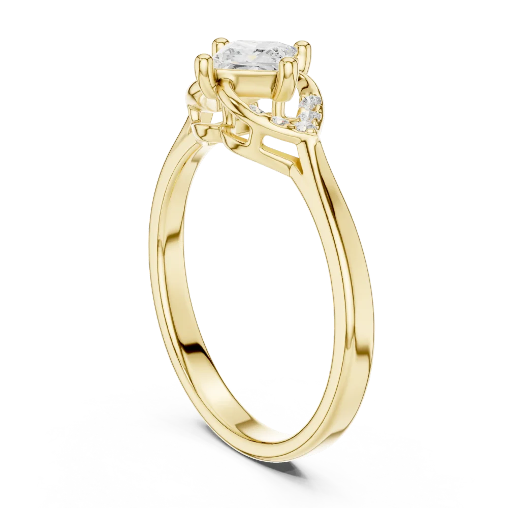 Symmetry Princess Cut Geometric Accent Ring - Image 3