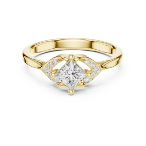 Symmetry Princess Cut Geometric Accent Ring - Image 2