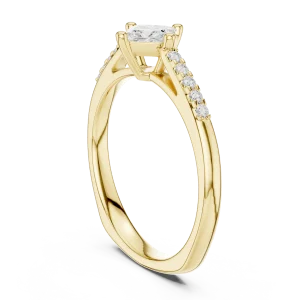 Symmetry Princess Cut Accent Engagement Ring - Image 3