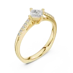 Symmetry Princess Cut Accent Engagement Ring