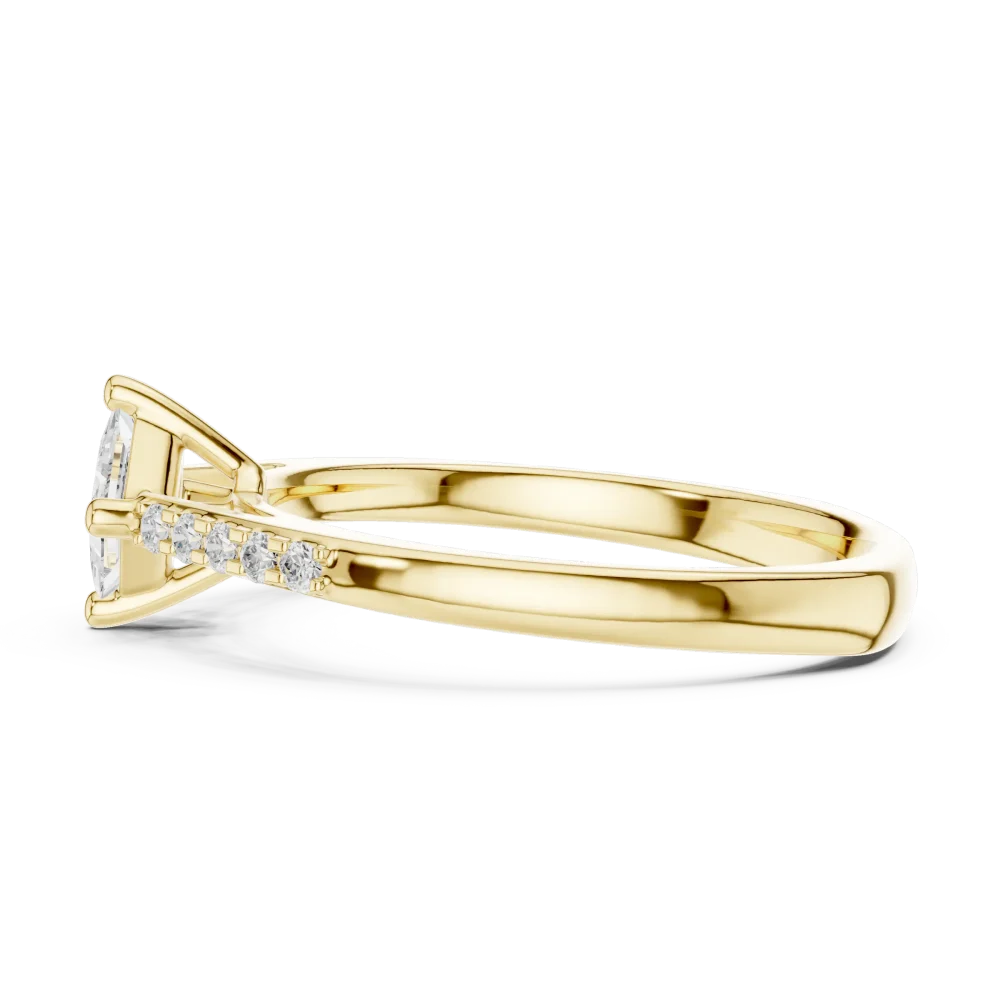 Symmetry Princess Cut Accent Engagement Ring - Image 4