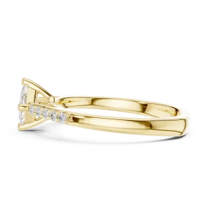 Symmetry Princess Cut Accent Engagement Ring - Image 4