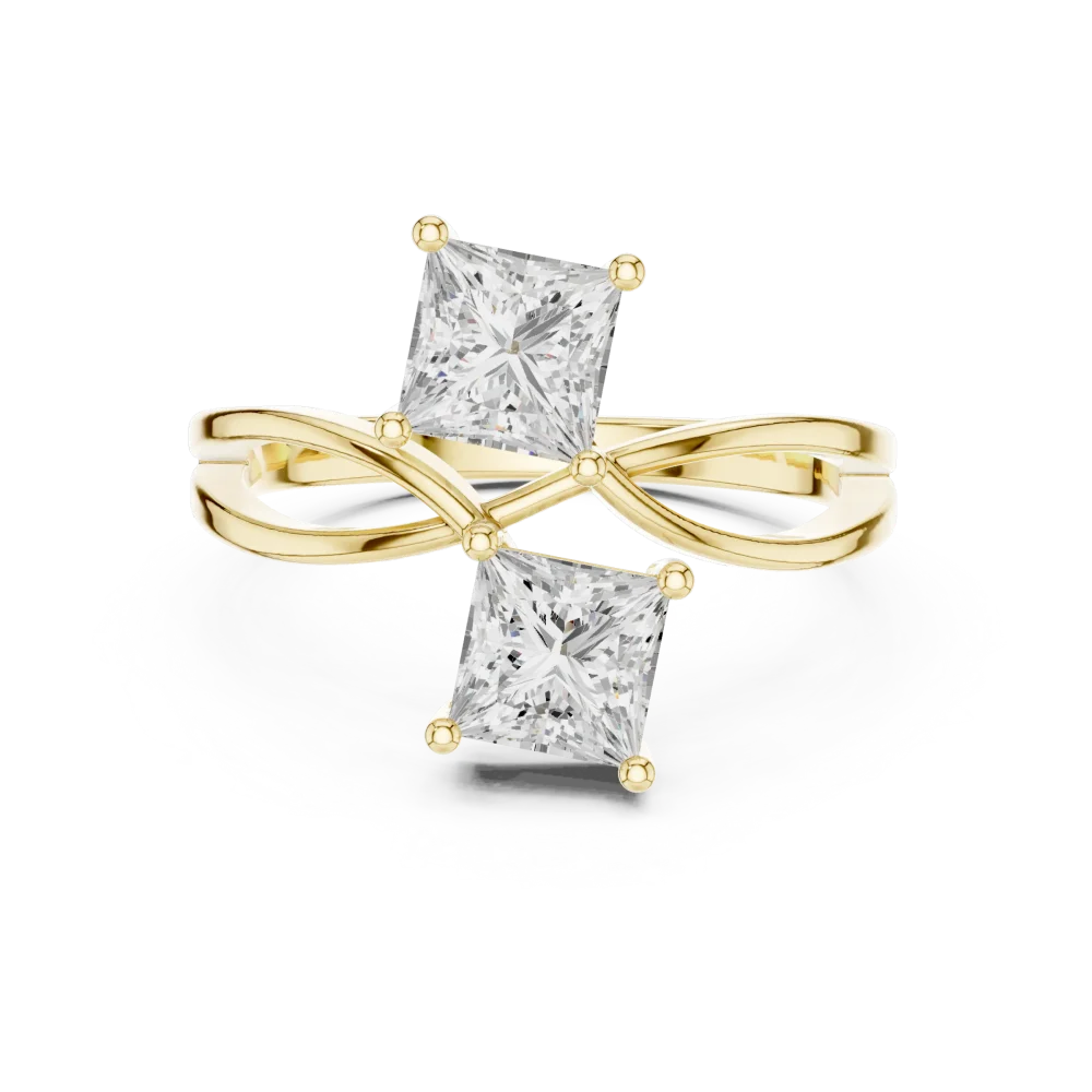 Infinite Symmetry Princess Cut Solitaire Ring - Image 2
