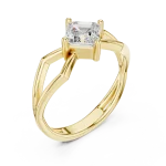 Ethereal Emerald Cut Architectural Solitaire Ring