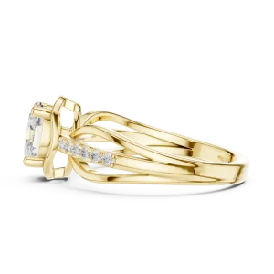 Ethereal Oval Solitaire Split-Shank Lab Grown Diamond Ring - Image 4