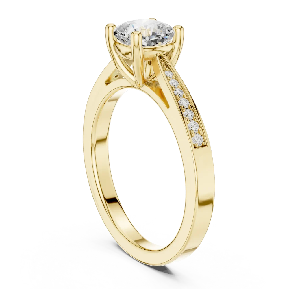 Ethereal Cushion Cut Brilliant Pavé-Set Ring - Image 3