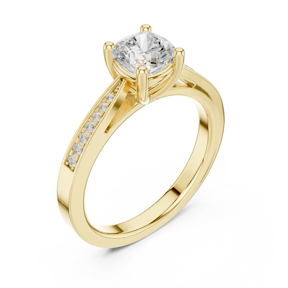 Experience the brilliant radiance of our Cushion Cut DIAMEUR lab-grown diamond ring. Perfectly engineered for elegance. Shop this modern classic today.