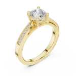 Ethereal Cushion Cut Brilliant Pavé-Set Ring