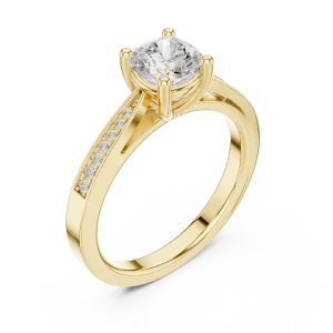 Ethereal Cushion Cut Brilliant Pavé-Set Ring