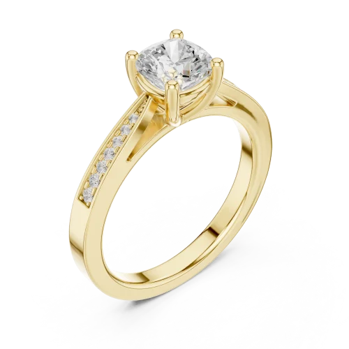 Ethereal Cushion Cut Brilliant Pavé-Set Ring
