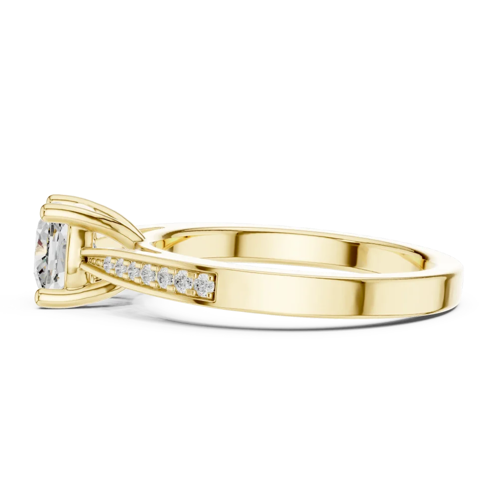 Ethereal Cushion Cut Brilliant Pavé-Set Ring - Image 4