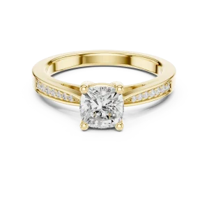 Ethereal Cushion Cut Brilliant Pavé-Set Ring - Image 2