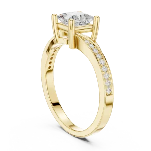 Symmetry Princess Cut Linear Accent Ring - Image 3