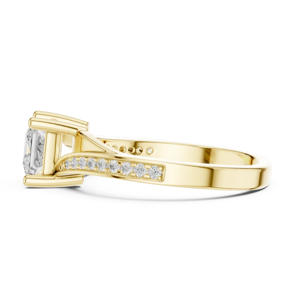 Symmetry Princess Cut Linear Accent Ring - Image 4