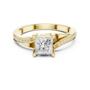 Symmetry Princess Cut Linear Accent Ring - Image 2