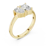 Ethereal Radiant and Pear Duo Solitaire Toi et Moi Ring
