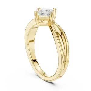 Essence Princess Cut Sculptural Solitaire Ring - Image 3