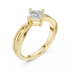 Essence Princess Cut Sculptural Solitaire Ring