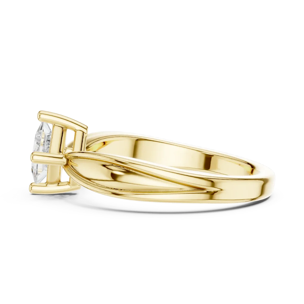 Essence Princess Cut Sculptural Solitaire Ring - Image 4