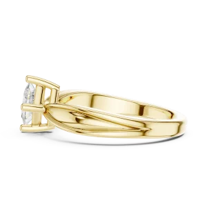 Essence Princess Cut Sculptural Solitaire Ring - Image 4