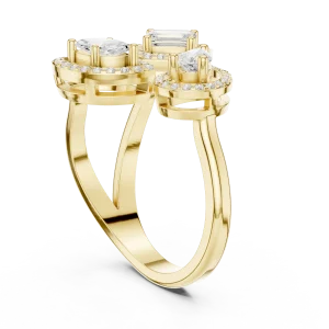 Triad Multi-Shape Diamond Geometric Statement Ring - Image 3