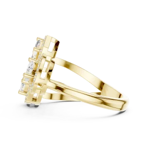Triad Multi-Shape Diamond Geometric Statement Ring - Image 4