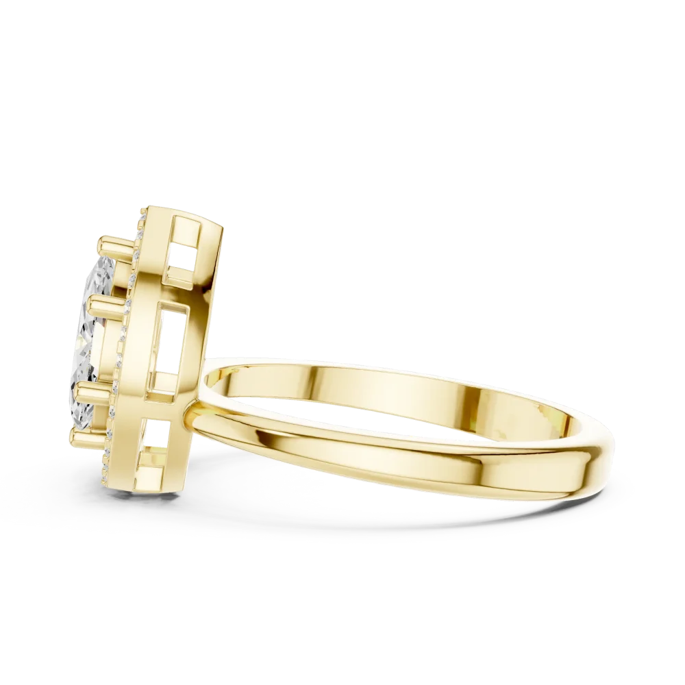 Ethereal Pear and Marquise Duo Halo Ring - Image 4