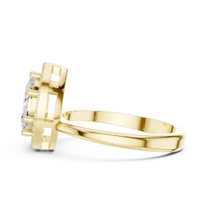 Ethereal Pear and Marquise Duo Halo Ring - Image 4