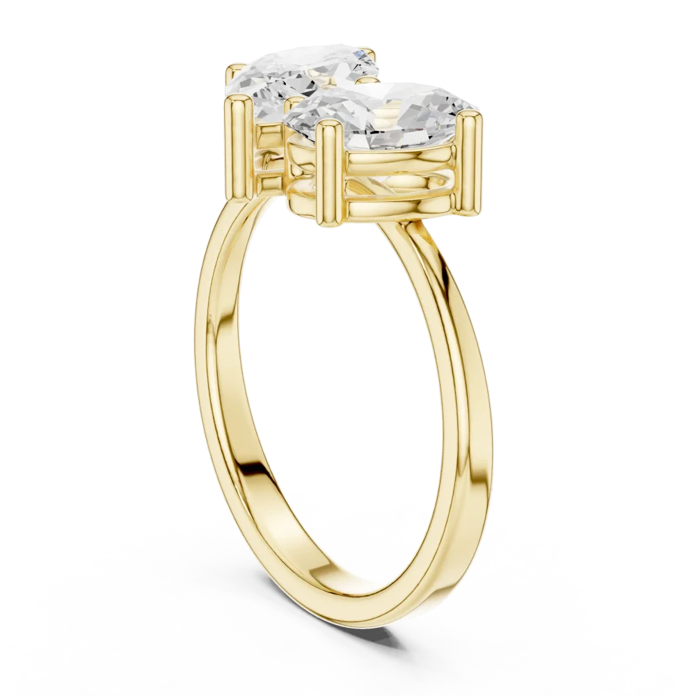 Ethereal Marquise and Oval Dual-Stone Solitaire Ring - Image 3