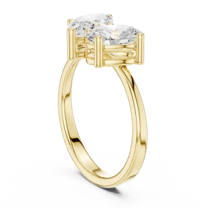 Ethereal Marquise and Oval Dual-Stone Solitaire Ring - Image 3